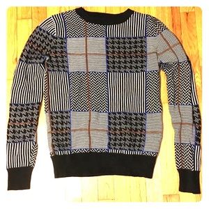 100% Cotton Mixed-Print Sweater